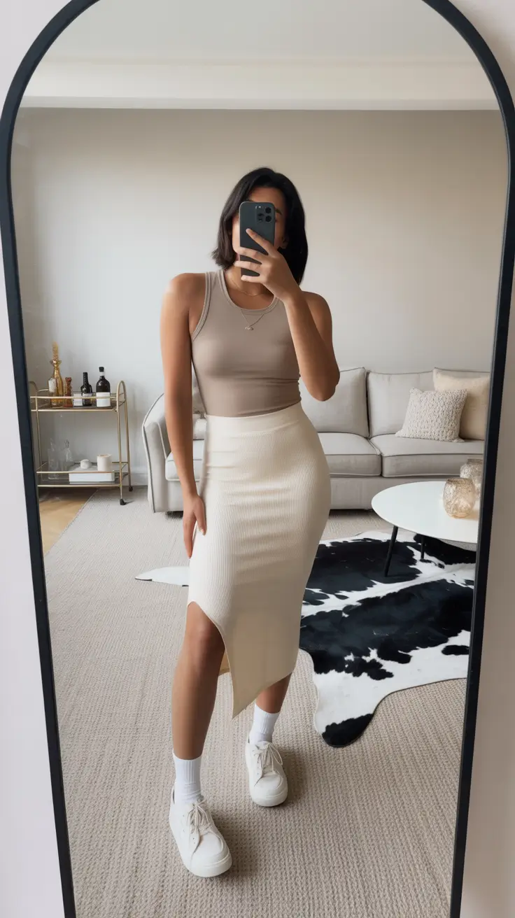 casual spring outfits 2026 Monochrome Knits for Quiet Luxury Comfort