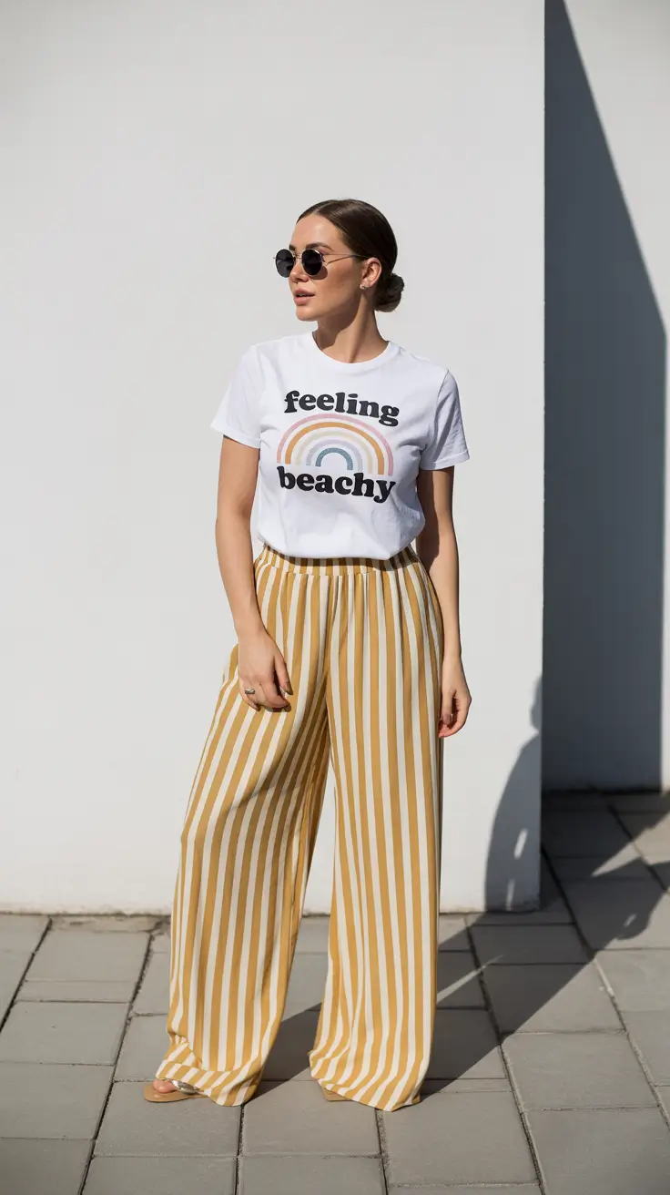casual spring outfits 2026 Stripes and Sunshine for Easy Spring Days