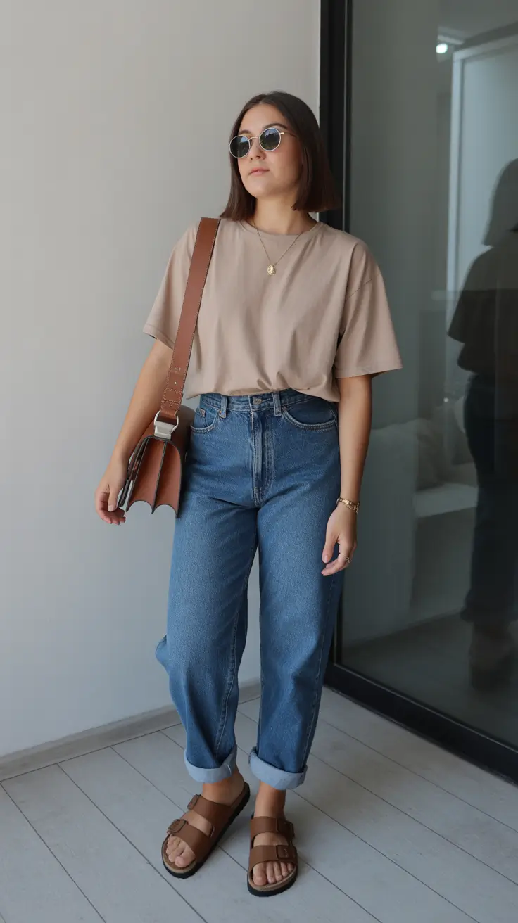 casual spring outfits 2026 Soft Neutrals with Effortless Denim Ease