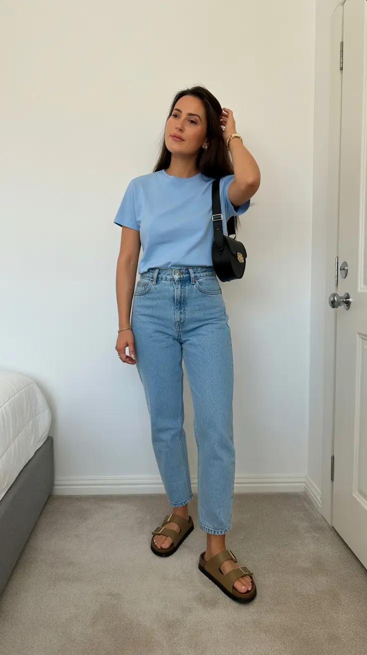 minimalist spring wardrobe 2026 - Soft Blue Minimalism with Denim Familiarity