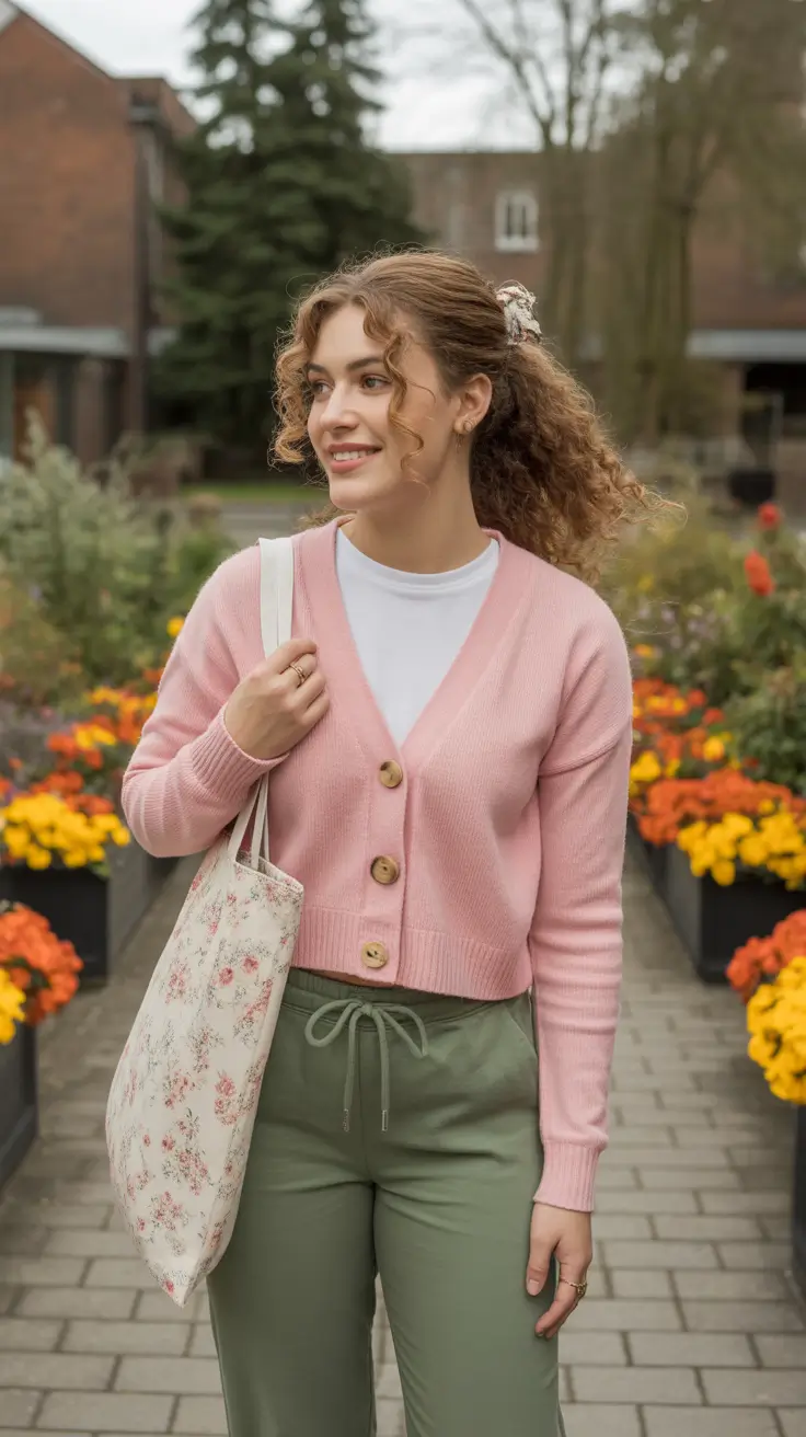 minimalist spring wardrobe 2026 - Soft Pastel Knit with Garden-Stroll Ease