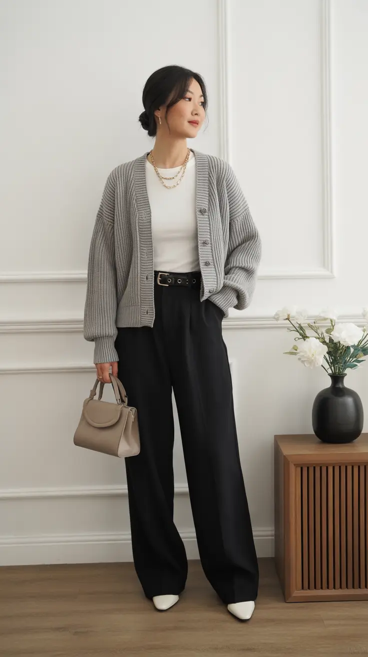 minimalist spring wardrobe 2026 - Soft Knit Texture with Tailored Calm