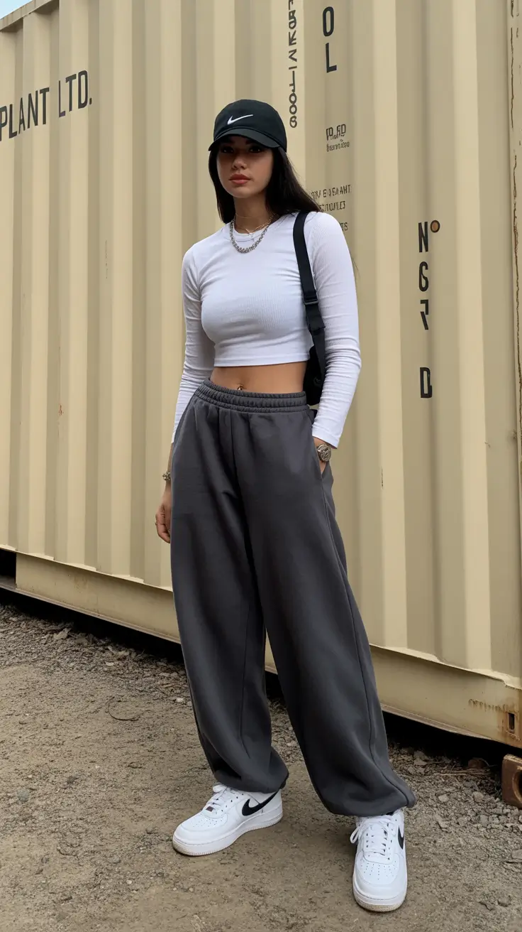 classy-airport-spring-outfits-2026 Streetwear Comfort With a Minimalist Twist