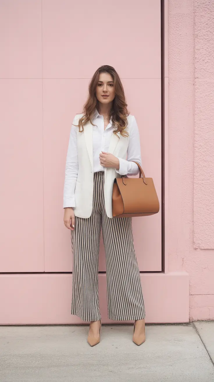 classy spring transition outfits in 2026 Crisp Neutrals With Tailored Spring Polish