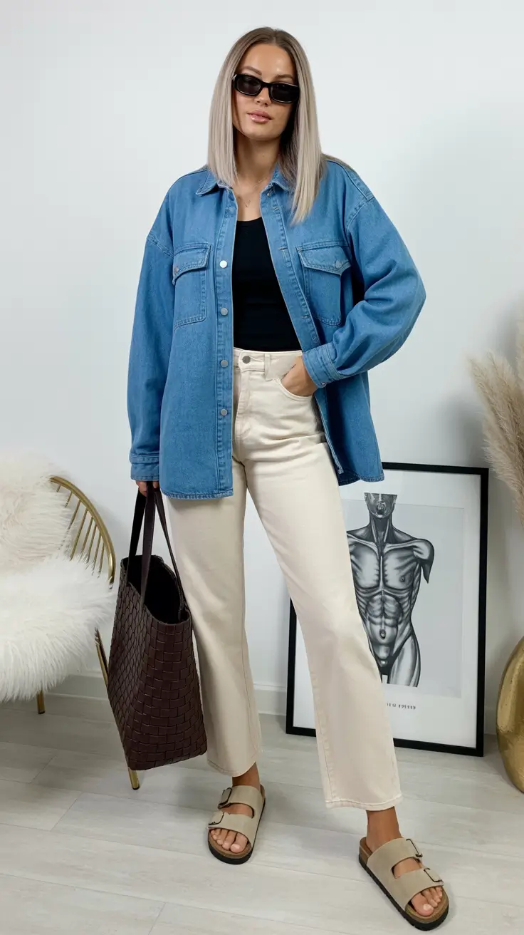 classy spring transition outfits in 2026 Denim Ease With Modern Minimal Staples