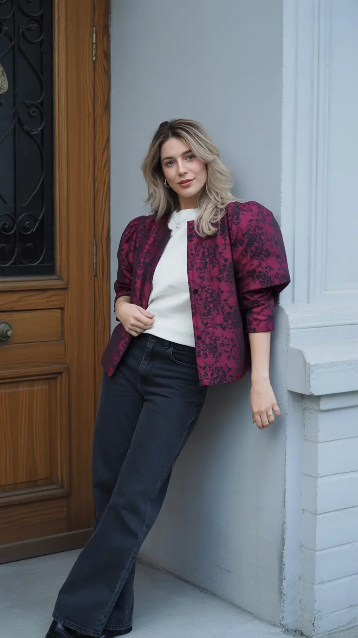 classy spring transition outfits in 2026 Moody Florals With Quiet Structure