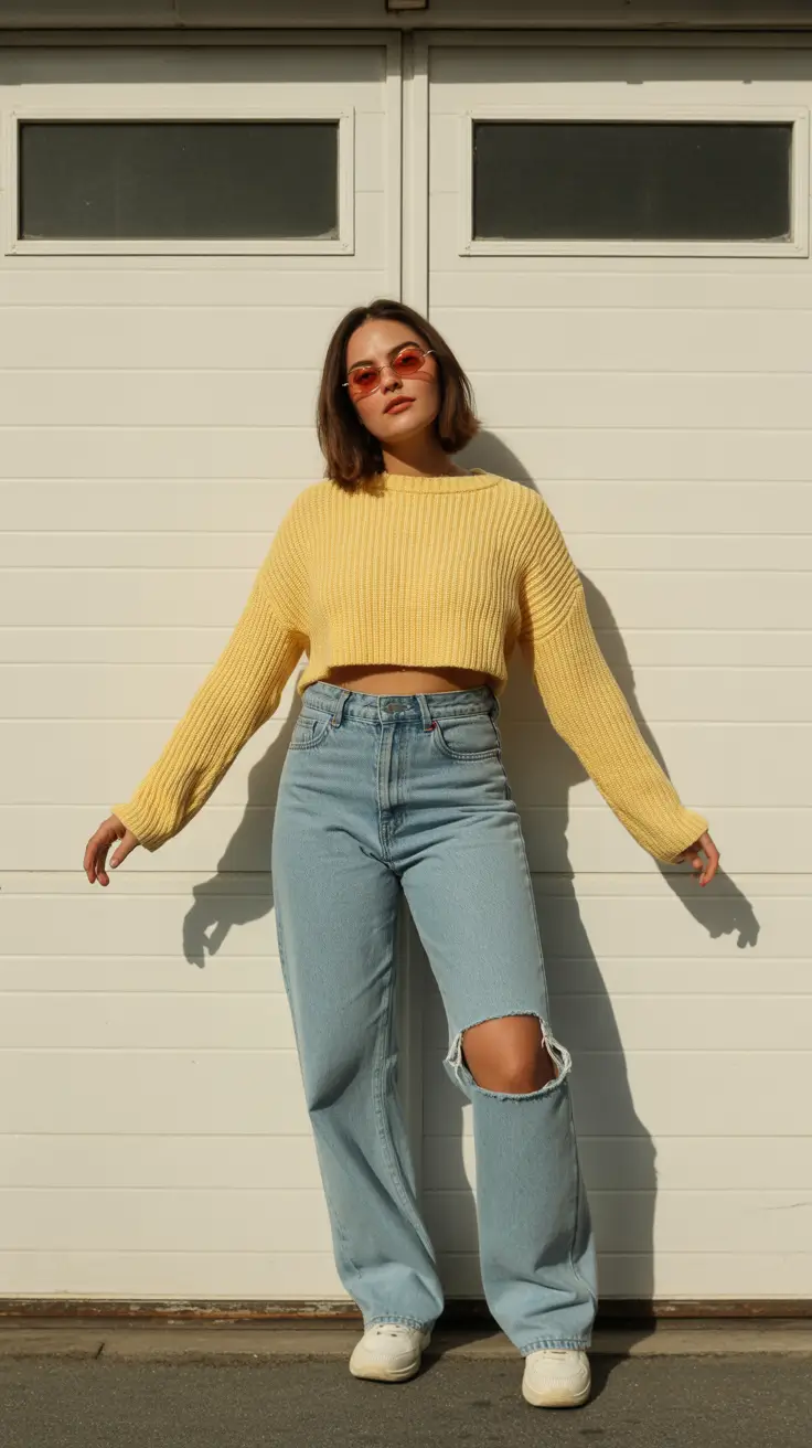 cute spring outfit for friday 2026 - Warm Yellows and Easy Denim for a Laid-Back Friday