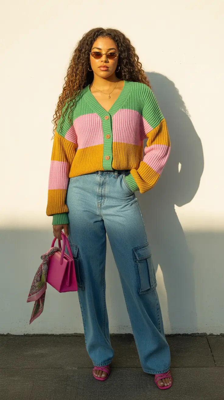 cute spring outfit for friday 2026 - Colorblock Comfort for a Chill Friday Mood