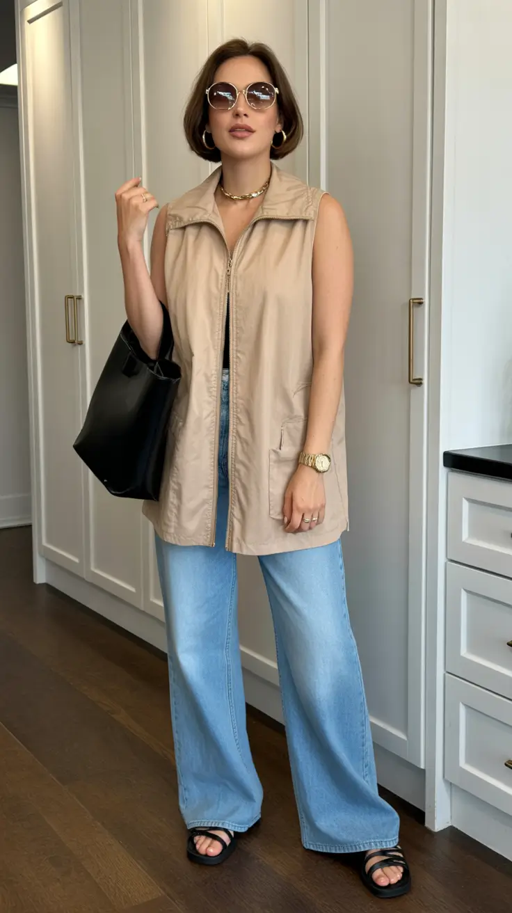 cute spring outfit for friday 2026 - Light Neutrals and Wide Denim for an Effortless Spring Friday