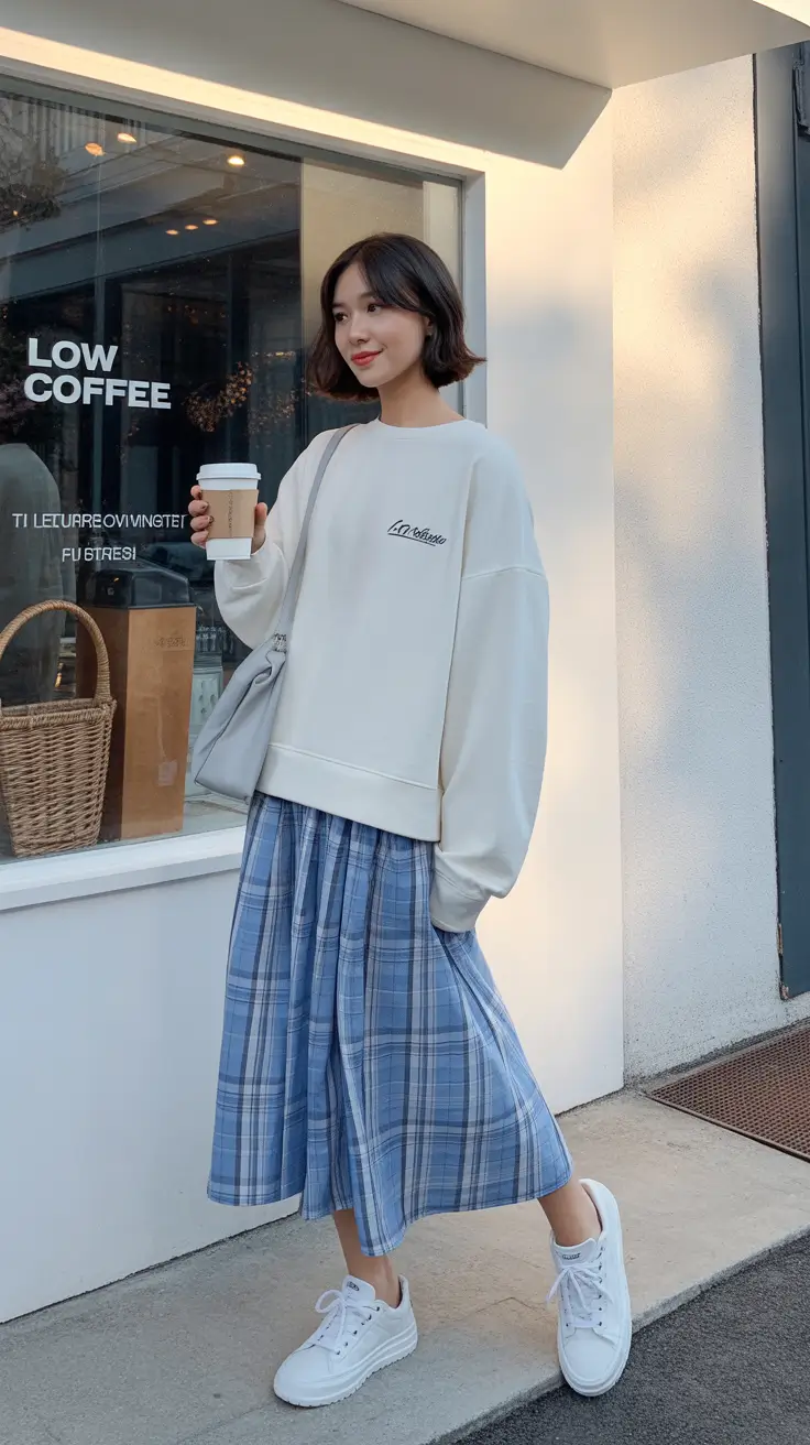 early spring outfits 2026 Soft Plaid Movement