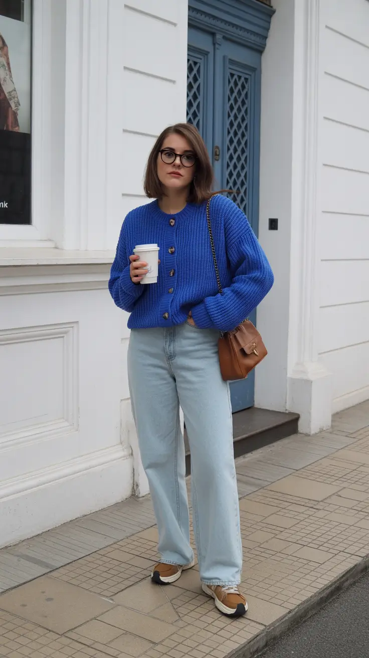 early spring outfits 2026 Bright Blue Knits