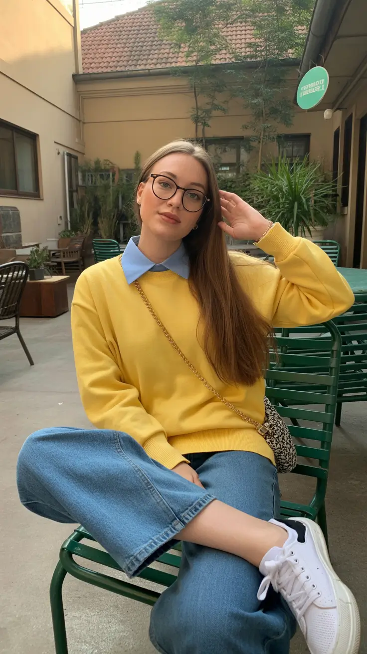 early spring outfits 2026 Sunny Sweaters