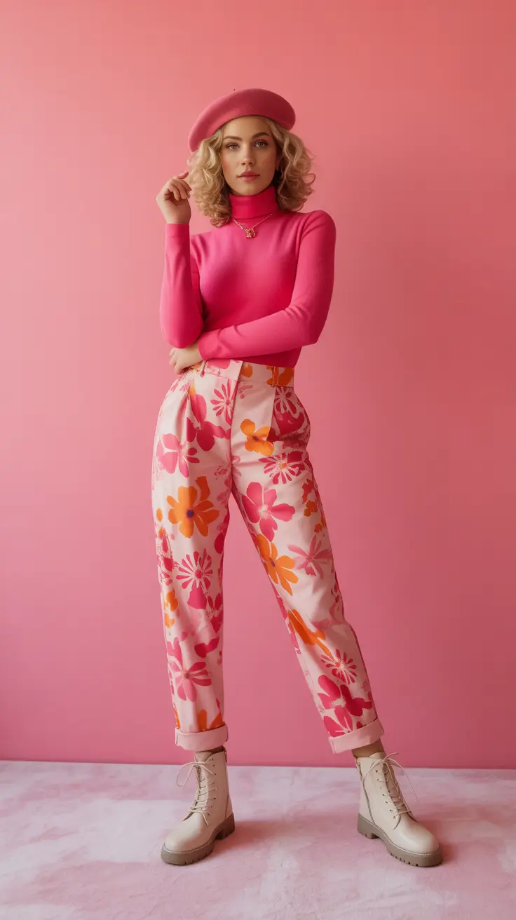 early spring outfits 2026 Retro Floral Brilliance