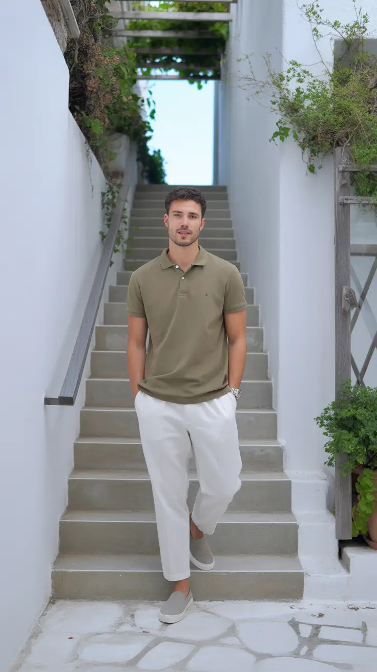 casual summer outfits men 2026 Quiet Old Money Ease in Neutral Summer Layers