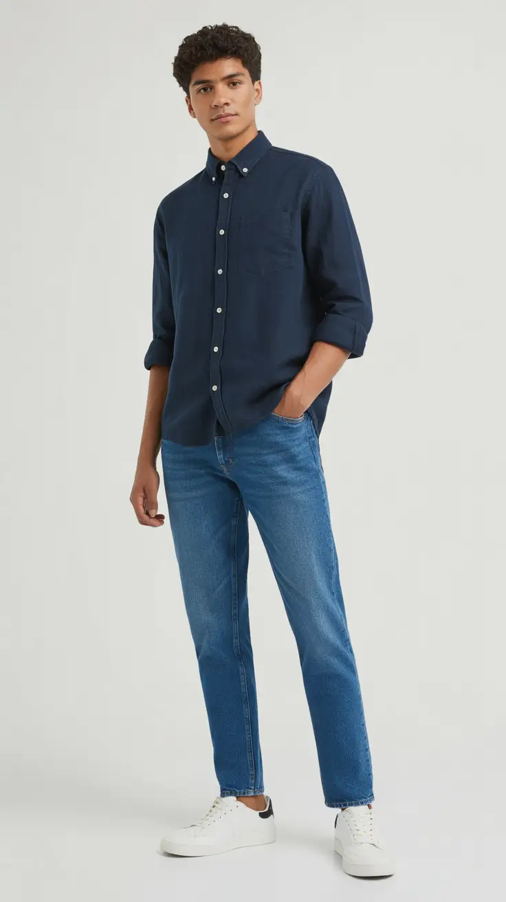 casual summer outfits men 2026 Modern Smart Casual Denim Balance