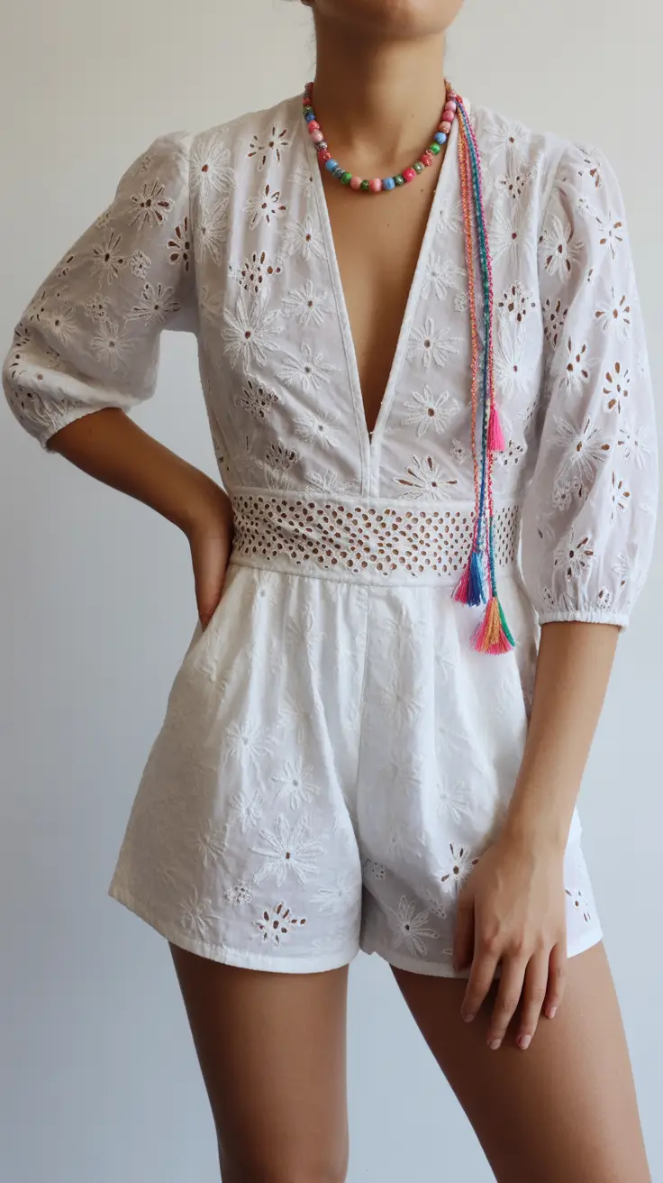 chic summer fashion outfits 2026 White Textured Pieces That Feel Light and Playful
