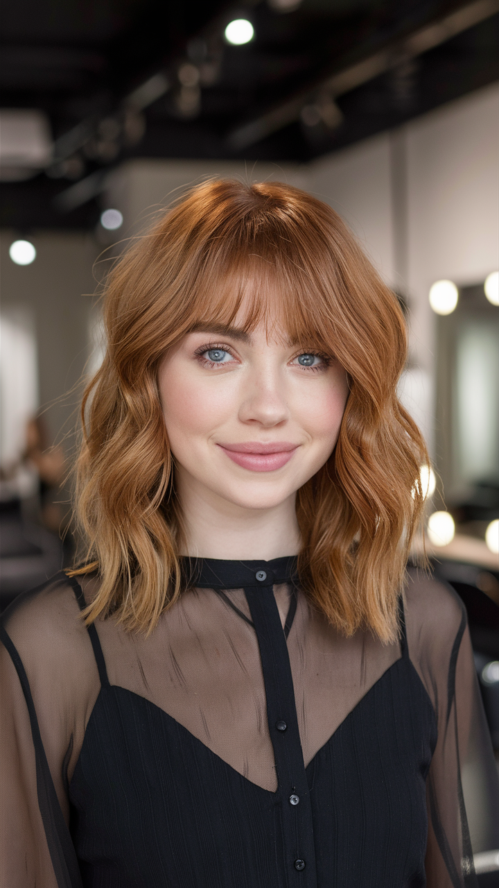 Winter Haircuts with Bangs 2024 - 2025: Top 24 Ideas for All Hair Lengths and Styles