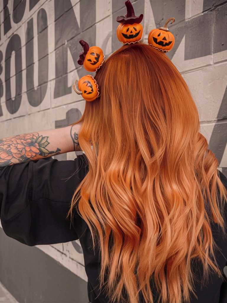 22 Cute Ideas Pumpkin Hairstyles for Halloween and Fun Fall Activities