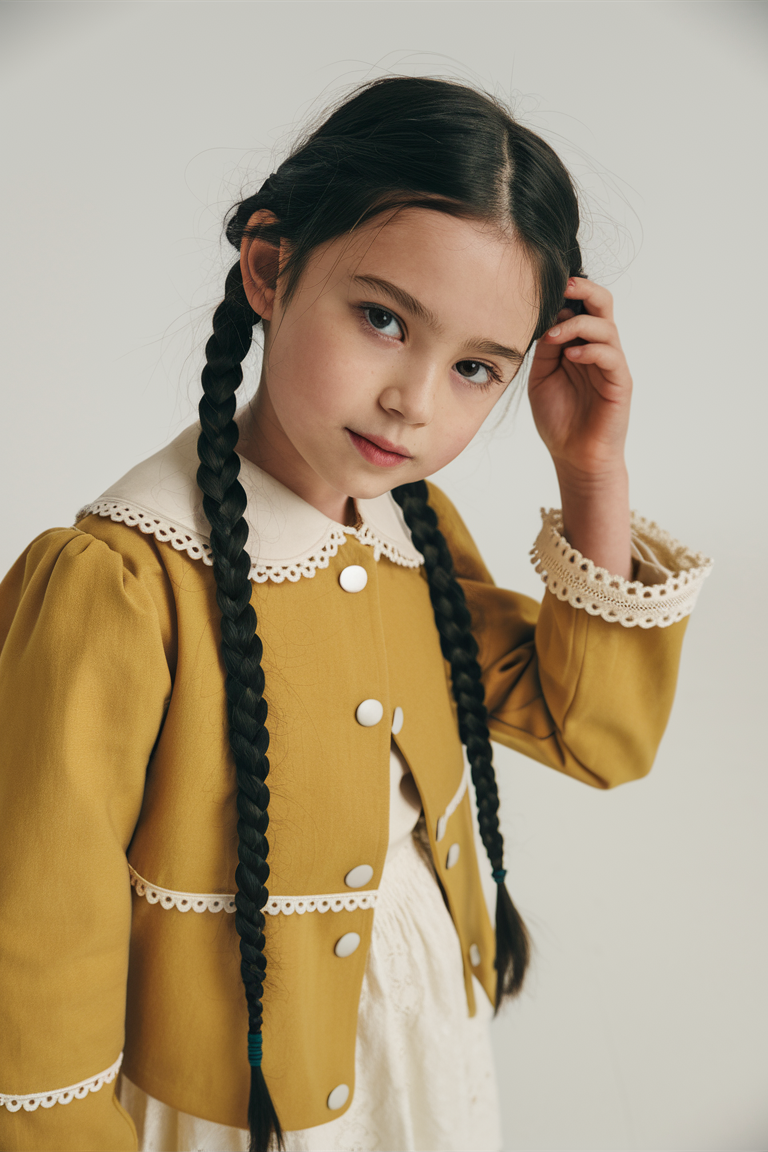 20 Ideas Cute and Easy Winter Hairstyles for Kids 2024 - 2025: Braids, Pigtails & More