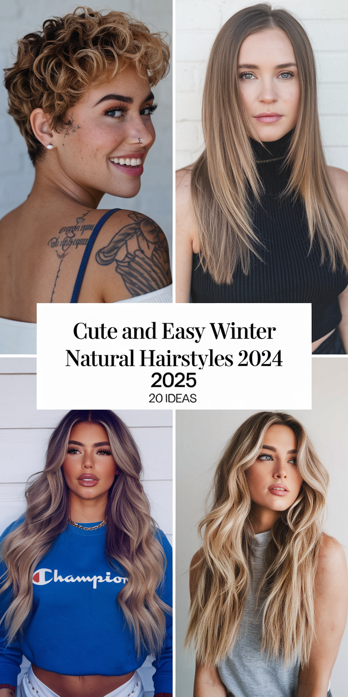 20 Cute and Easy Winter Natural Hairstyles 2024-2025 for Curly and Protective Styles