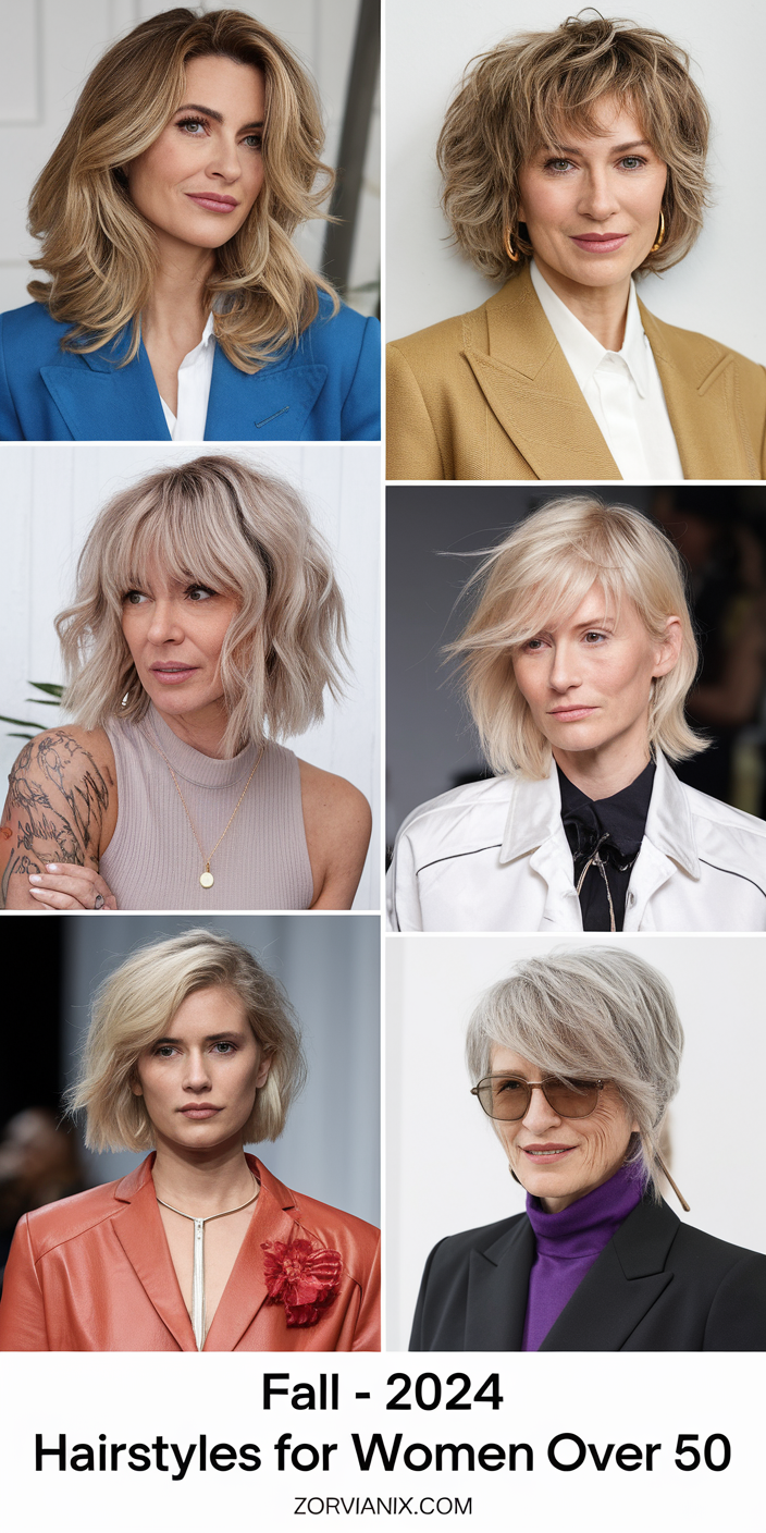 Top Fall - 2024 Hairstyles for Women Over 50: 21 Trendy and Age-Defying Ideas