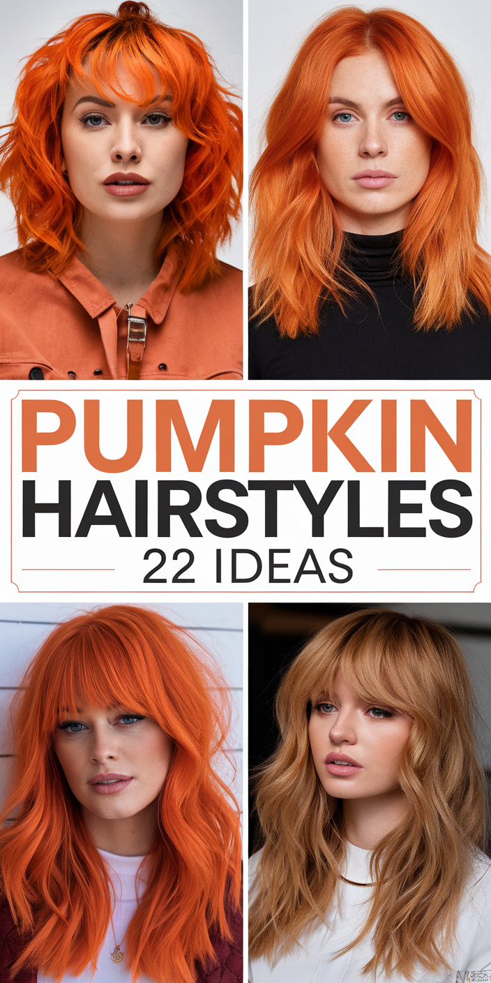 22 Cute Ideas Pumpkin Hairstyles for Halloween and Fun Fall Activities