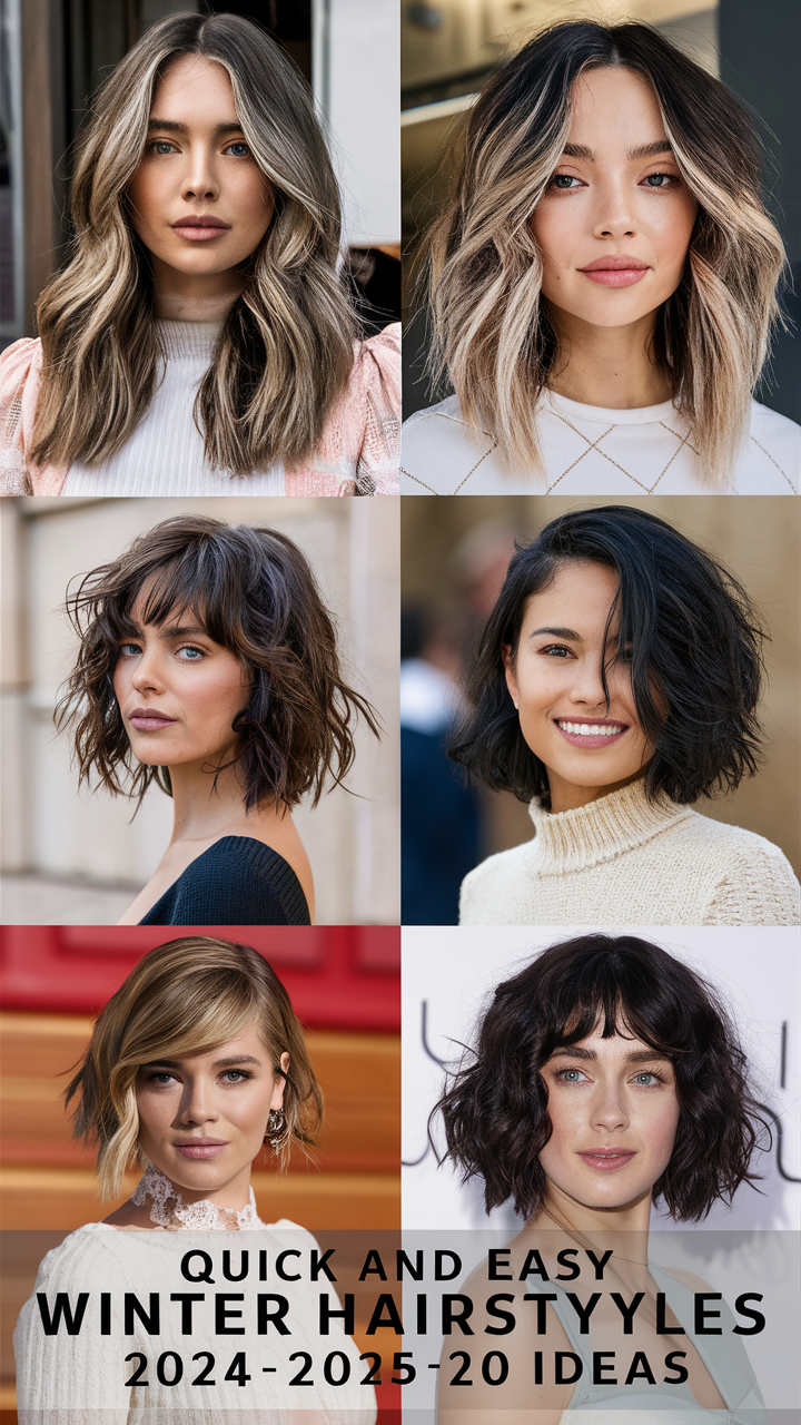 Quick and Easy Winter Hairstyles 2024 - 2025: 20 Cute Ideas for All Hair Types