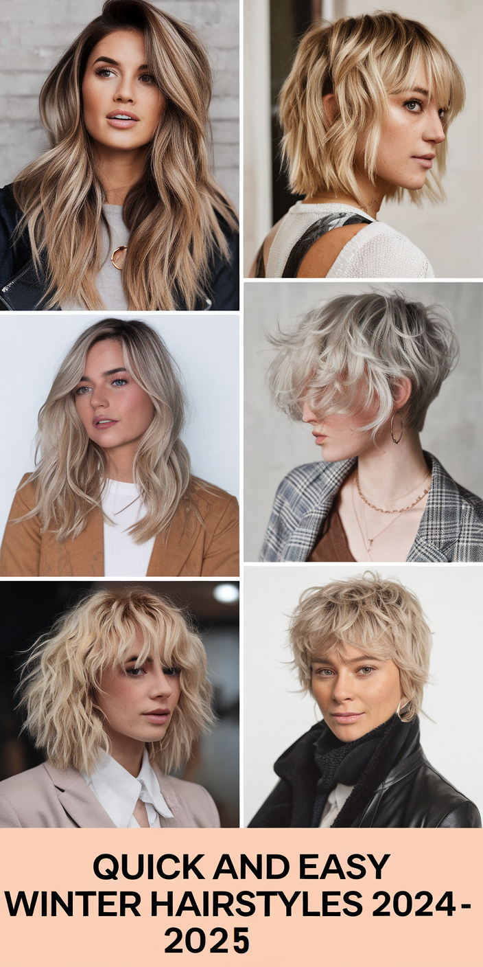 Quick and Easy Winter Hairstyles 2024 - 2025: 20 Cute Ideas for All Hair Types