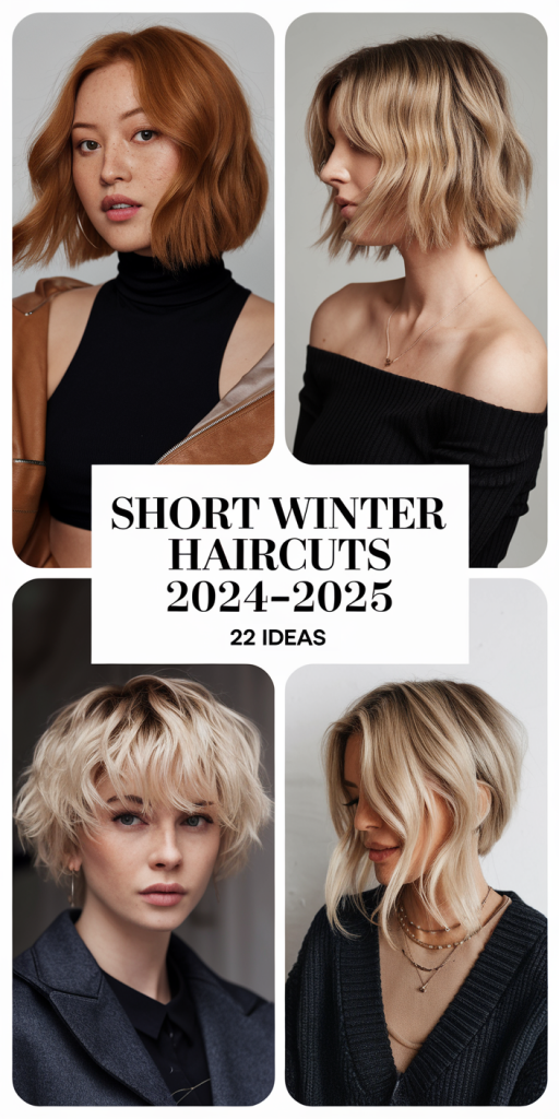 22 Cute Short Winter Haircuts for Women 2024 - 2025 | Straight, Curly ...