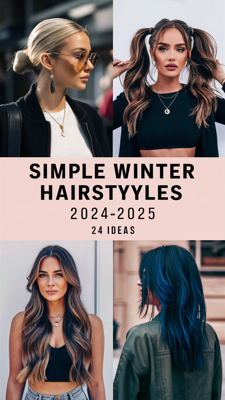 24 Simple Winter Hairstyles 2024-2025: Cute, Easy Ideas for Long & Short Hair