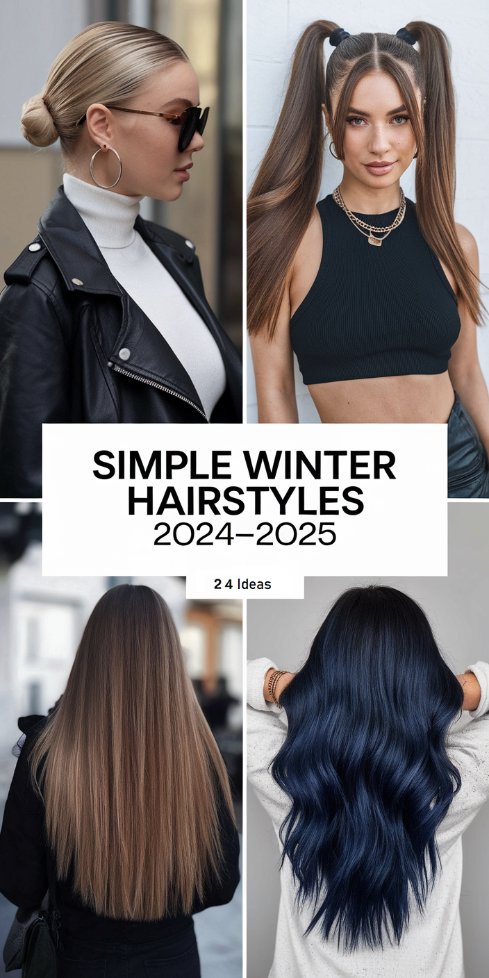 24 Simple Winter Hairstyles 2024-2025: Cute, Easy Ideas for Long & Short Hair