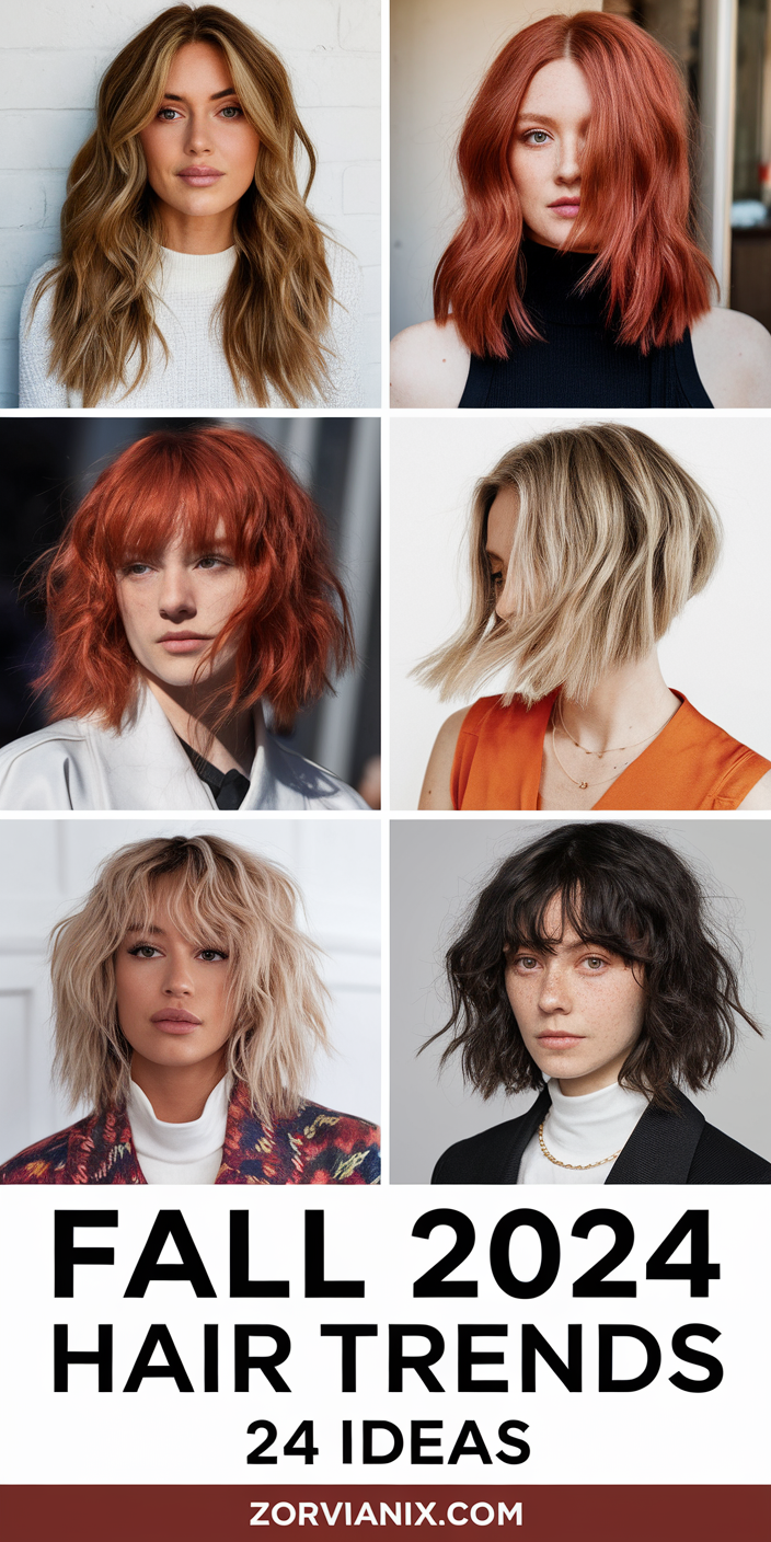 Explore Fall 2024 Hair 24 Ideas: Top Haircuts, Colors, and Styles for the Season