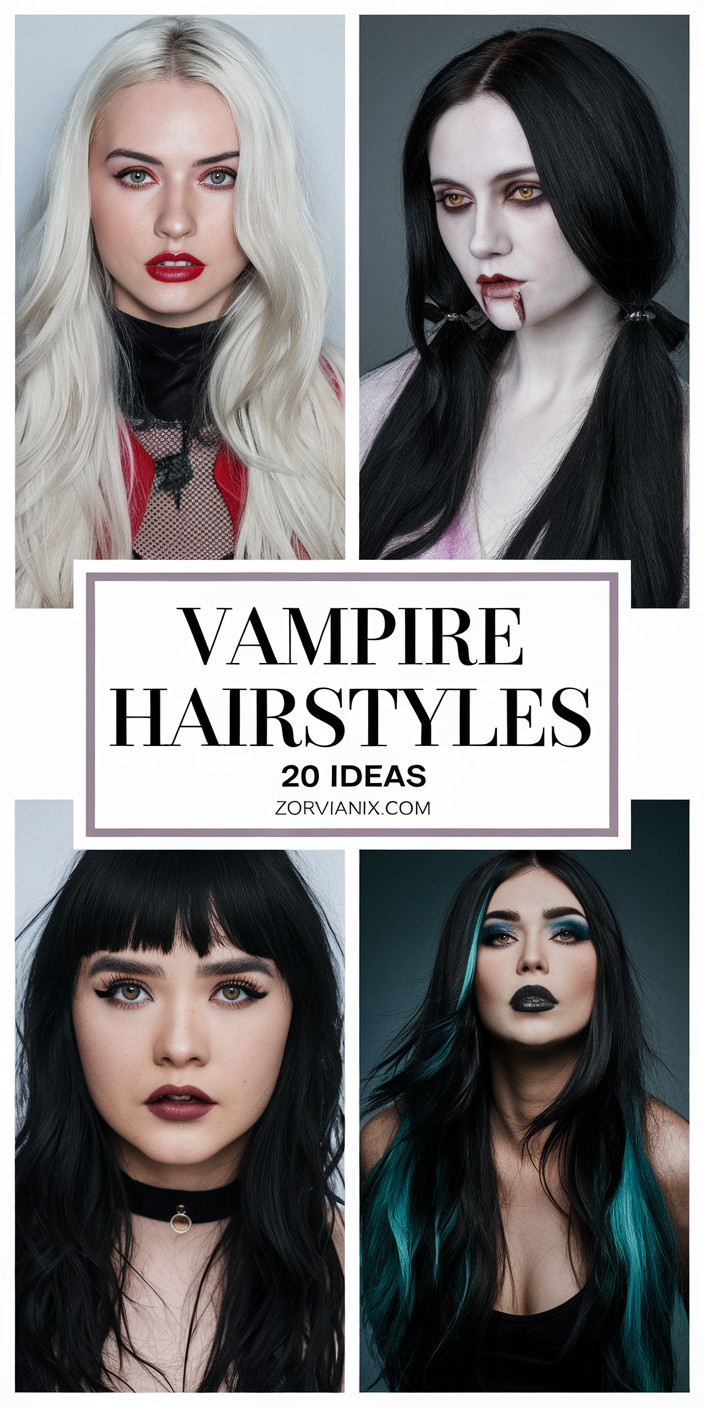 20 Vampire Hairstyles for Women: Gothic, Victorian, and Halloween Hair Ideas