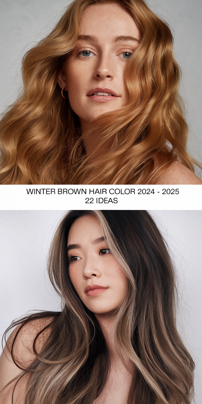 Top 22 Winter Brown Hair Color Ideas 2024-2025: Highlights, Balayage & Brunette Styles