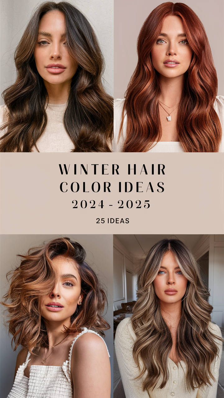 25 Trendy Winter Hair Color Ideas for 2024 – 2025: Blondes, Brunettes, and More