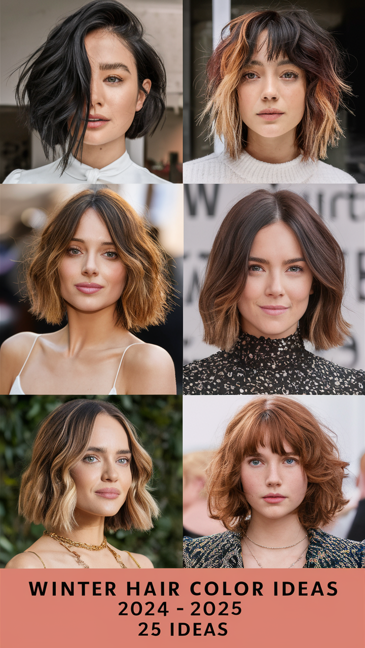 25 Trendy Winter Hair Color Ideas for 2024 – 2025: Blondes, Brunettes, and More