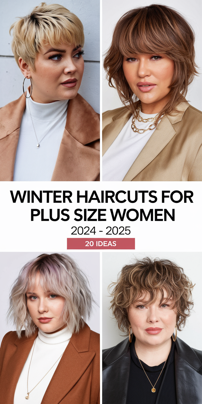 Top 20 Ideas Winter Haircuts for Plus Size Women 2024-2025: Flattering Styles for Every Face Shape