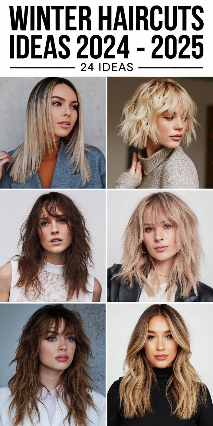 Winter Haircuts Ideas 2024 - 2025: 24 Trendy Styles for Short, Medium, and Long Hair