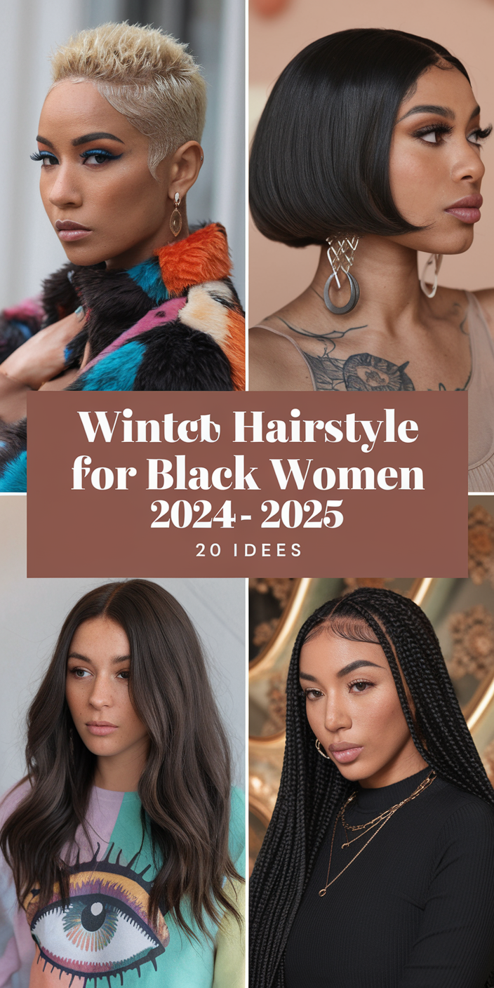 20 Trendy Winter Hairstyles for Black Women 2024 - 2025: Braids, Wigs, & More