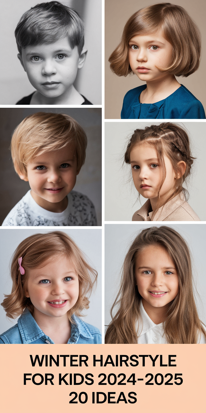 20 Ideas Cute and Easy Winter Hairstyles for Kids 2024 - 2025: Braids, Pigtails & More