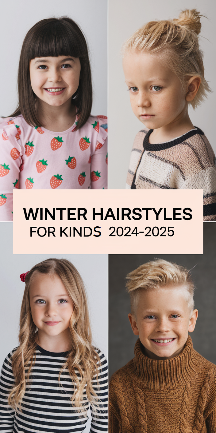 20 Ideas Cute and Easy Winter Hairstyles for Kids 2024-2025