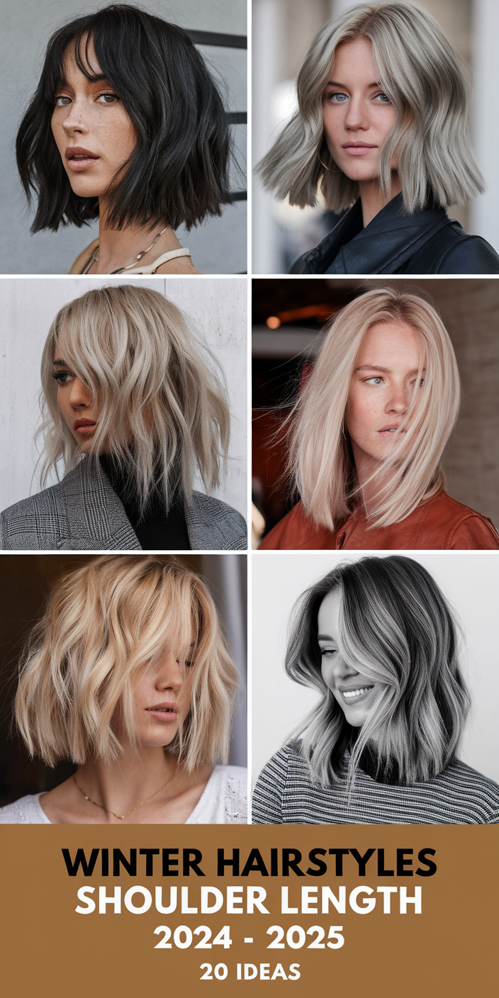 Top 20 Ideas Winter Hairstyles for Shoulder Length Hair in 2024-2025: Bob, Curly & More