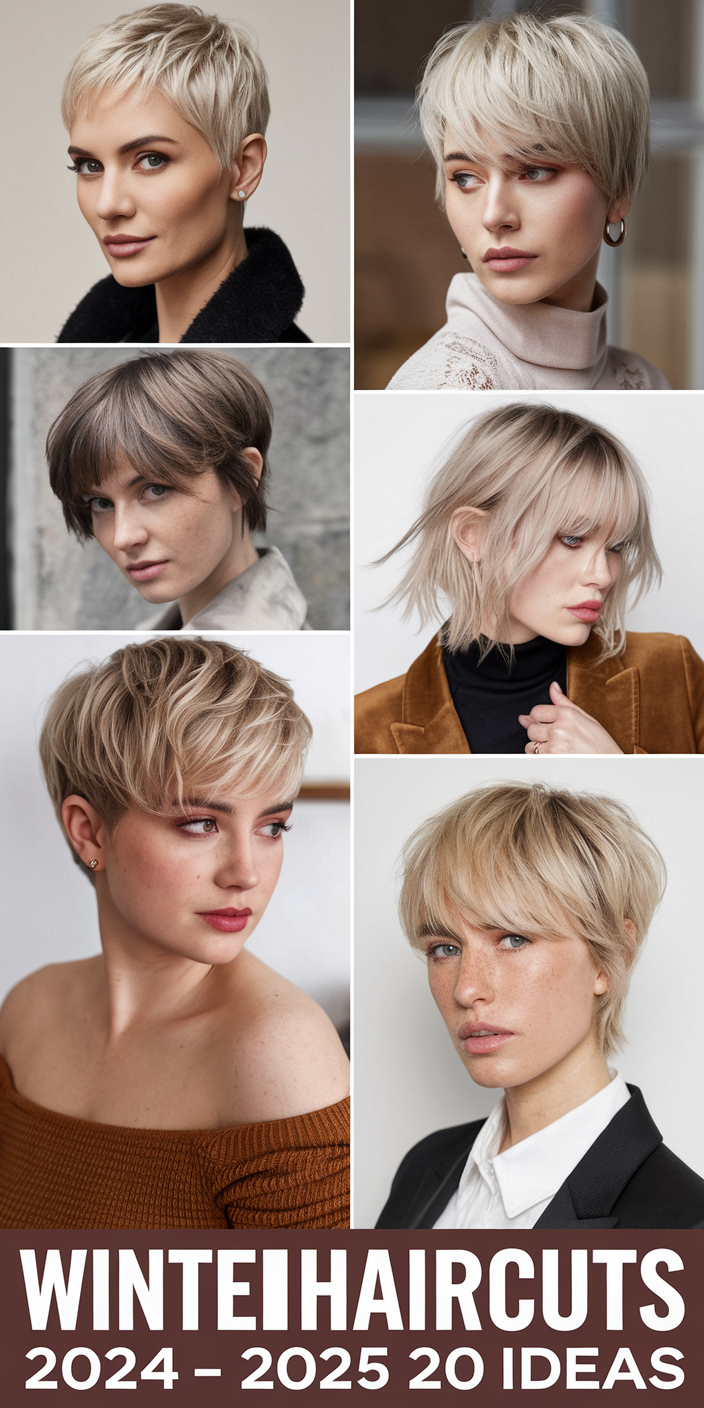 Top 20 Ideas Winter Pixie Haircuts 2024-2025: Trendy, Short, Long, and Edgy Styles