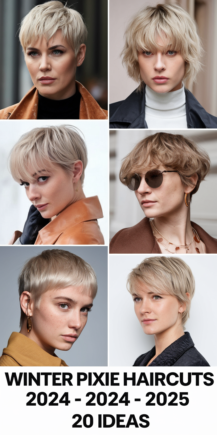 Top 20 Ideas Winter Pixie Haircuts 2024-2025: Trendy, Short, Long, and Edgy Styles