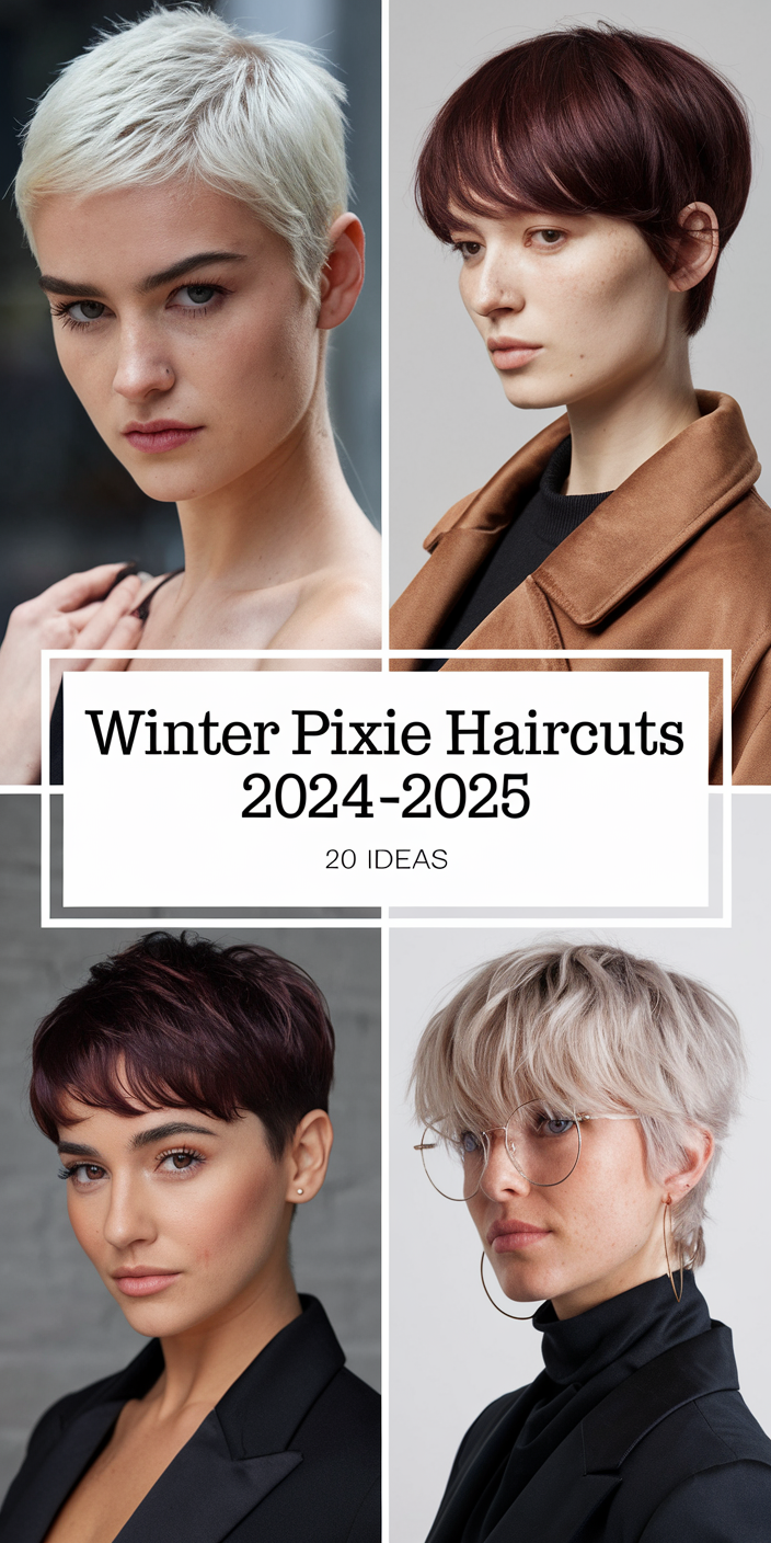 Top 20 Ideas Winter Pixie Haircuts 2024-2025: Trendy, Short, Long, and Edgy Styles