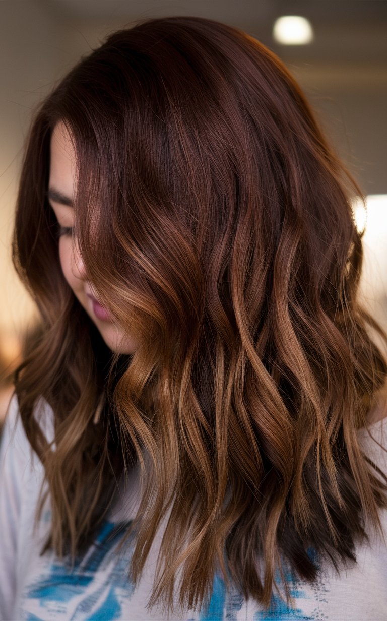 Dark Auburn Fire Ombre Hair Color 2025: Bold Ideas with Red and Copper Highlights