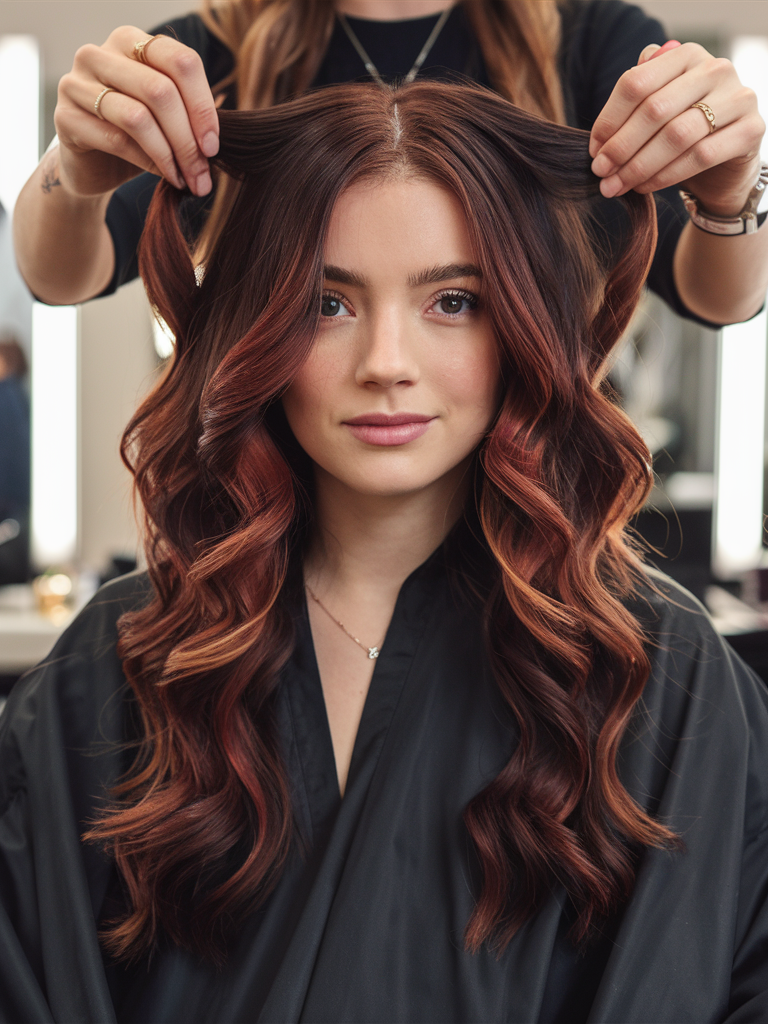 Dark Auburn Fire Ombre Hair Color 2025: Bold Ideas with Red and Copper Highlights