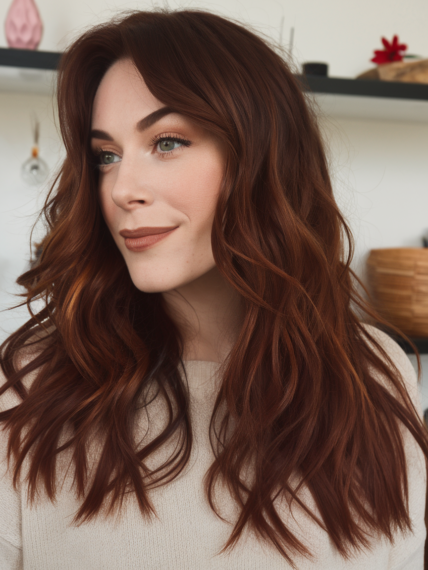 Dark Auburn Fire Ombre Hair Color 2025: Bold Ideas with Red and Copper Highlights