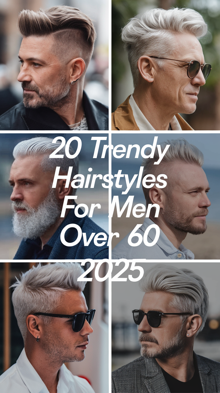 Trendy Hairstyles for Men Over 60 - 2025: 21 Popular Short, Long, and Thinning Hair Ideas