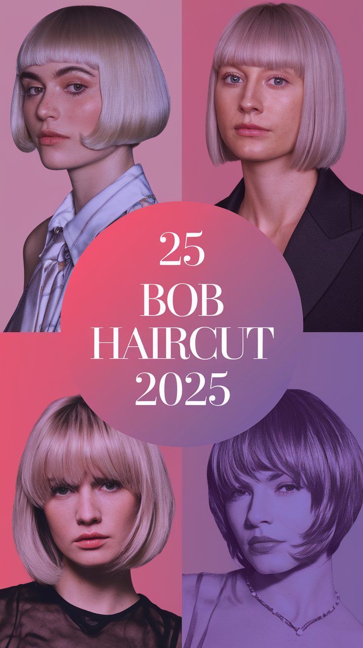 Top 25 Bob Haircut Ideas for 2025: Modern, Classic, Curly, and Textured Styles